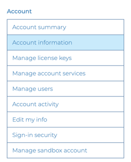 Account information