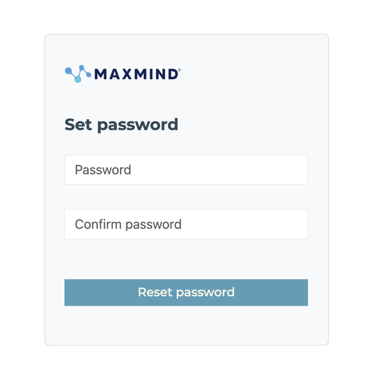 Set your MaxMind password