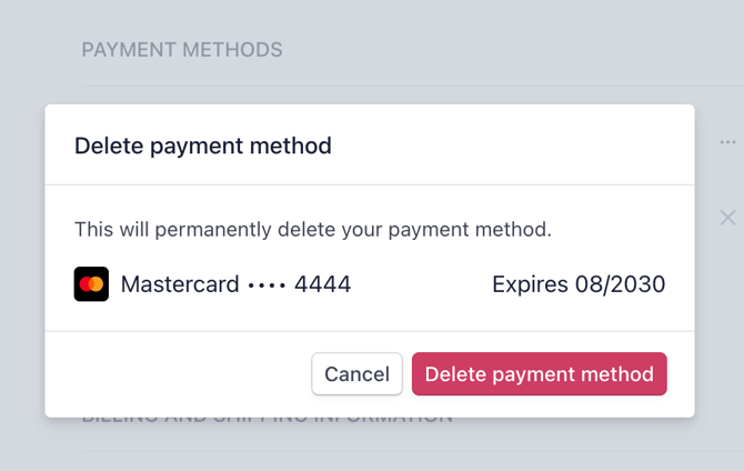 confirm deletion